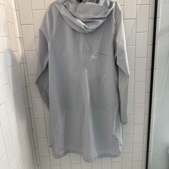 Outdoor Research Prologue Storm Trench Jacket Women's Large Blue Hooded Rain - Picture 6 of 14